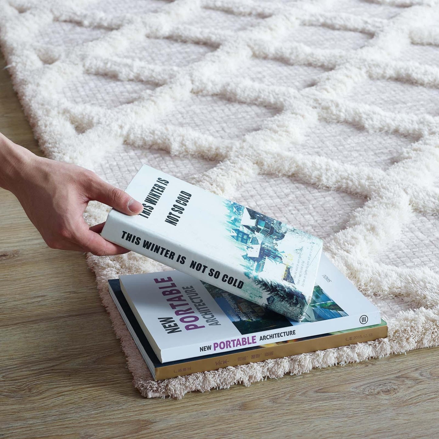 Modway Whimsical Regale Abstract Moroccan Trellis Shag Area Rug FredCo