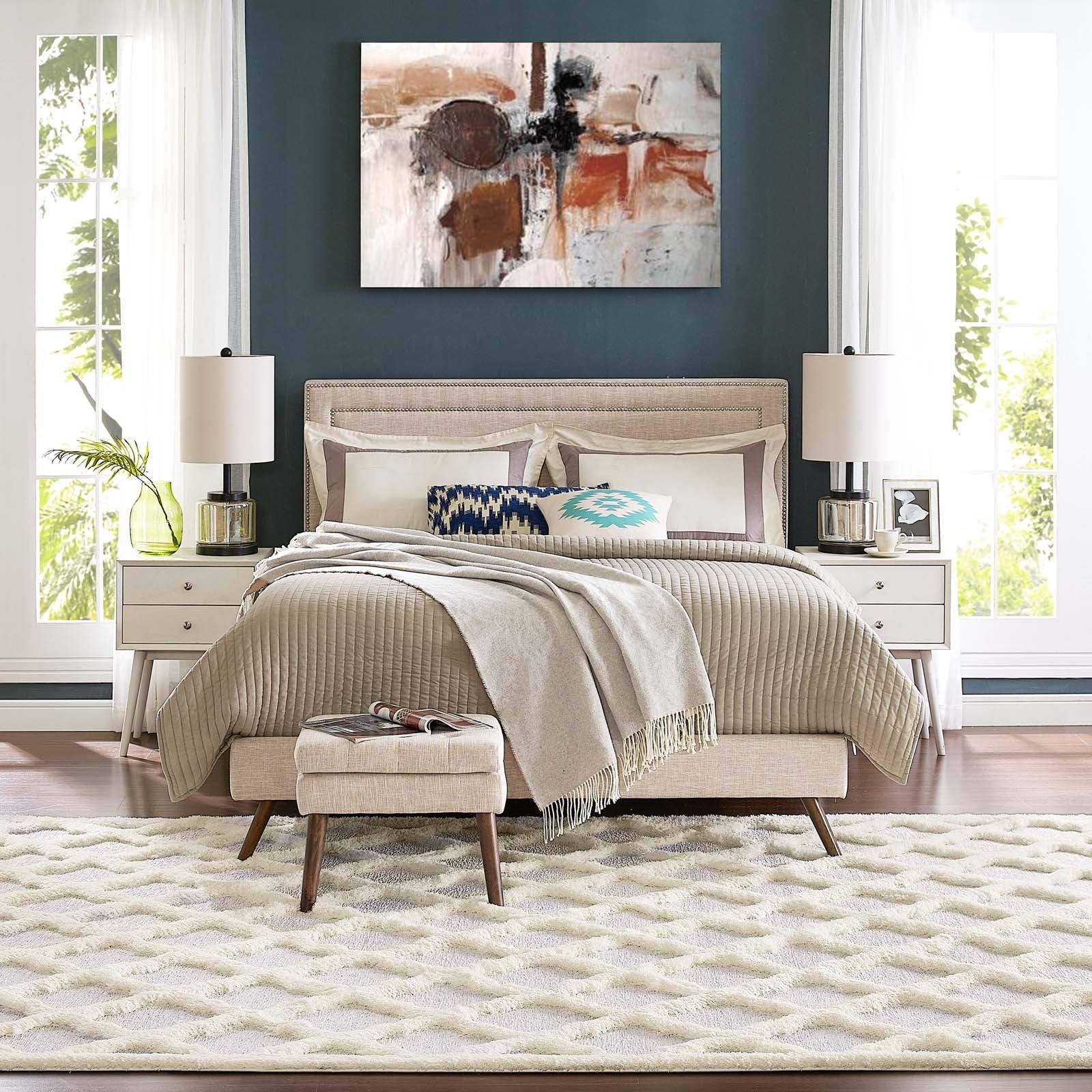 Modway Whimsical Regale Abstract Moroccan Trellis Shag Area Rug FredCo