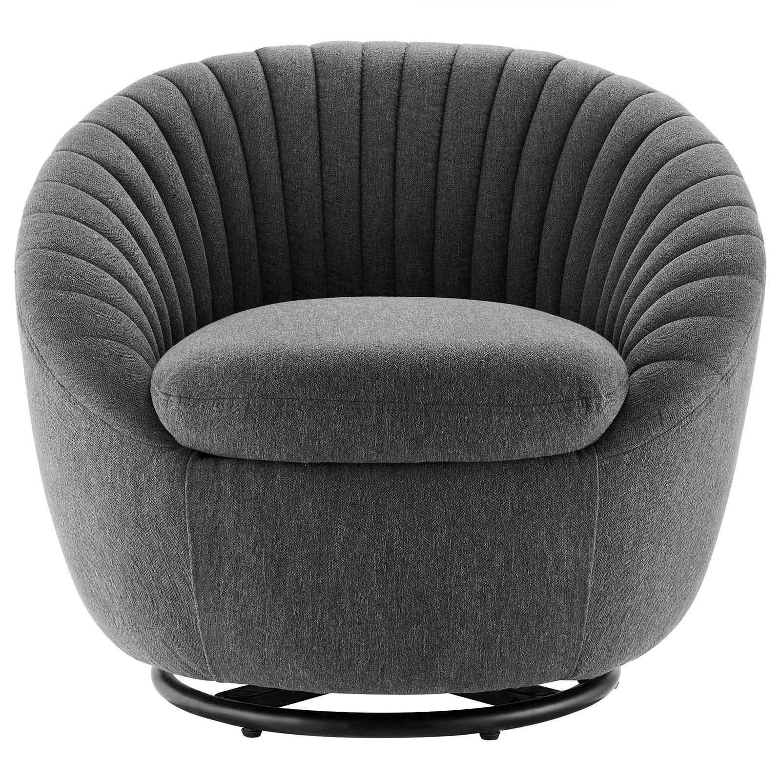 Modway Whirr Tufted Fabric Swivel Chair FredCo