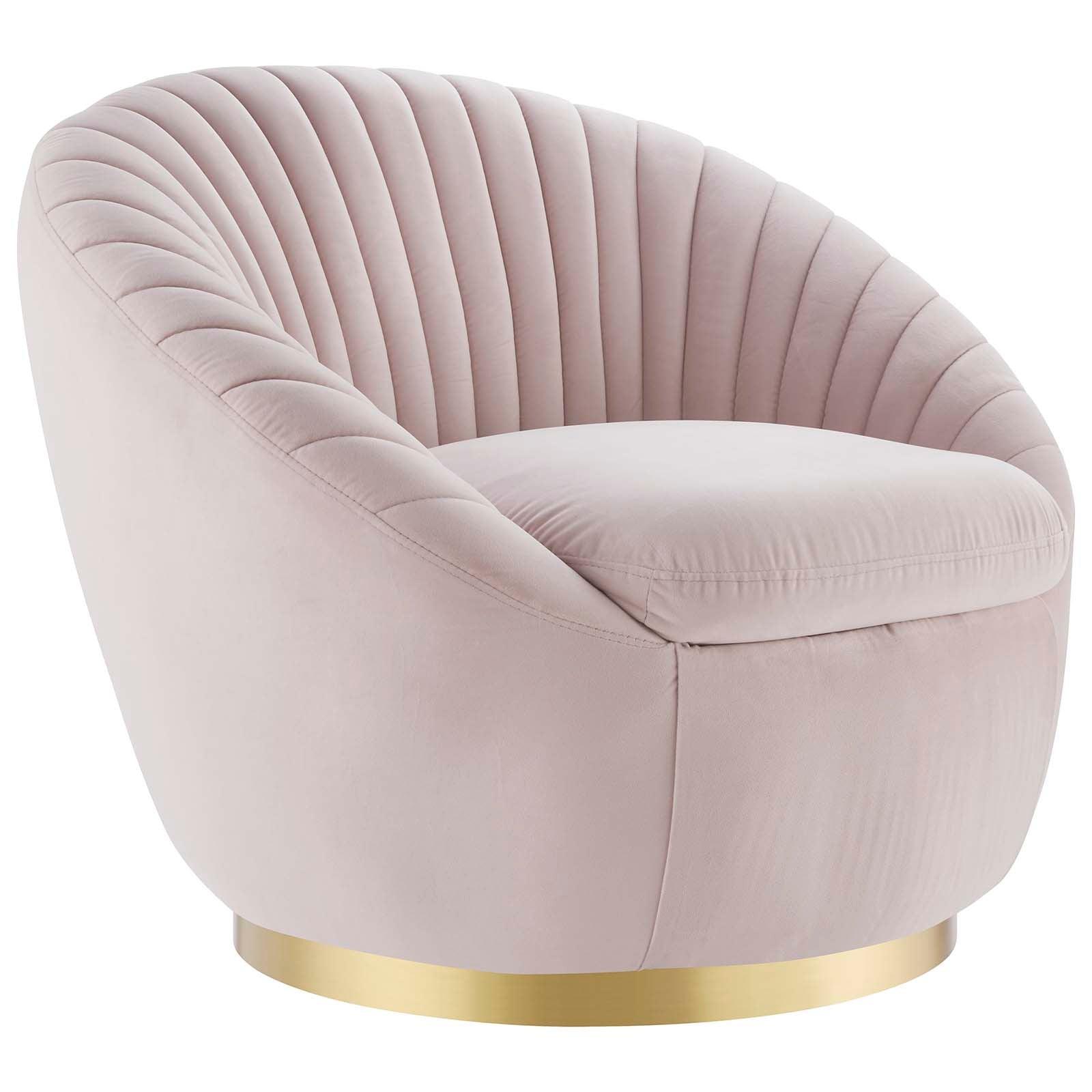 Modway Whirr Tufted Performance Velvet Swivel Chair FredCo