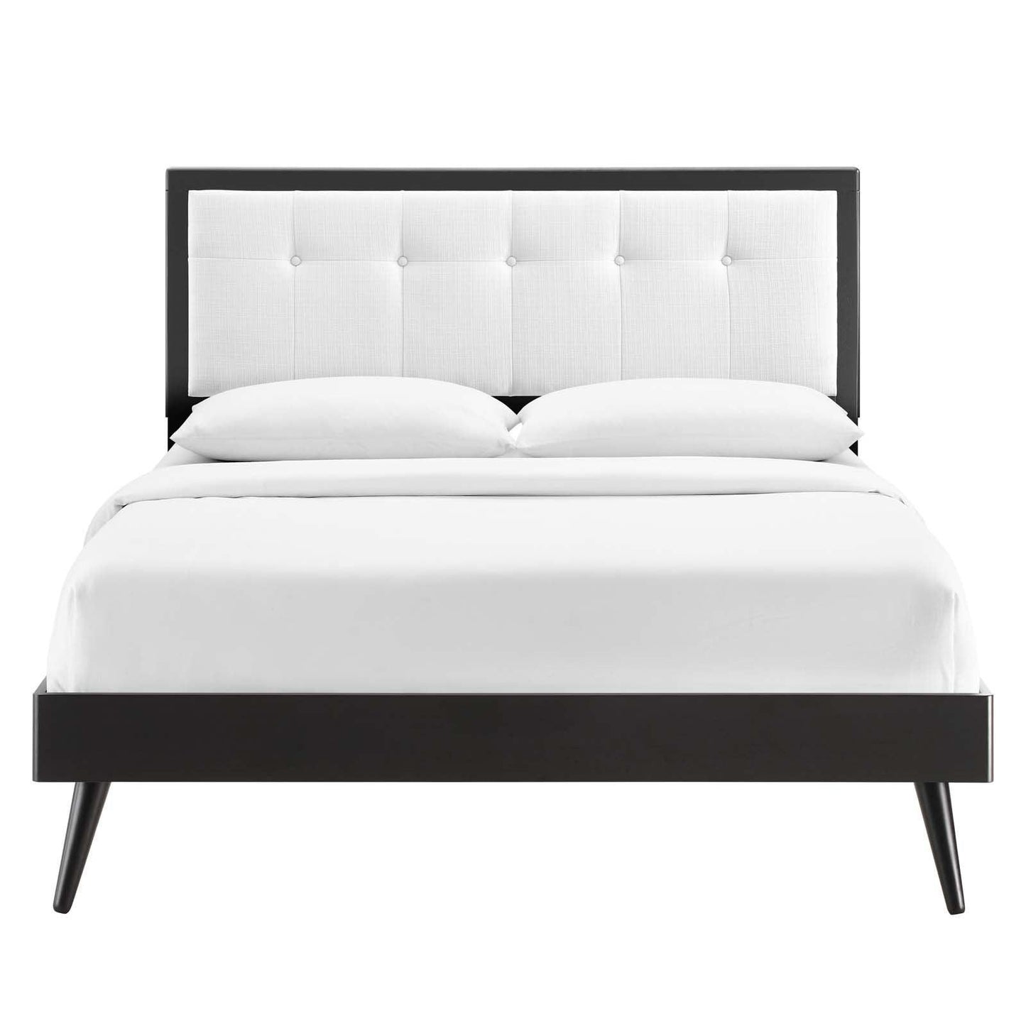 Modway Willow Twin Wood Platform Bed With Splayed Legs FredCo