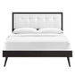 Modway Willow Twin Wood Platform Bed With Splayed Legs FredCo
