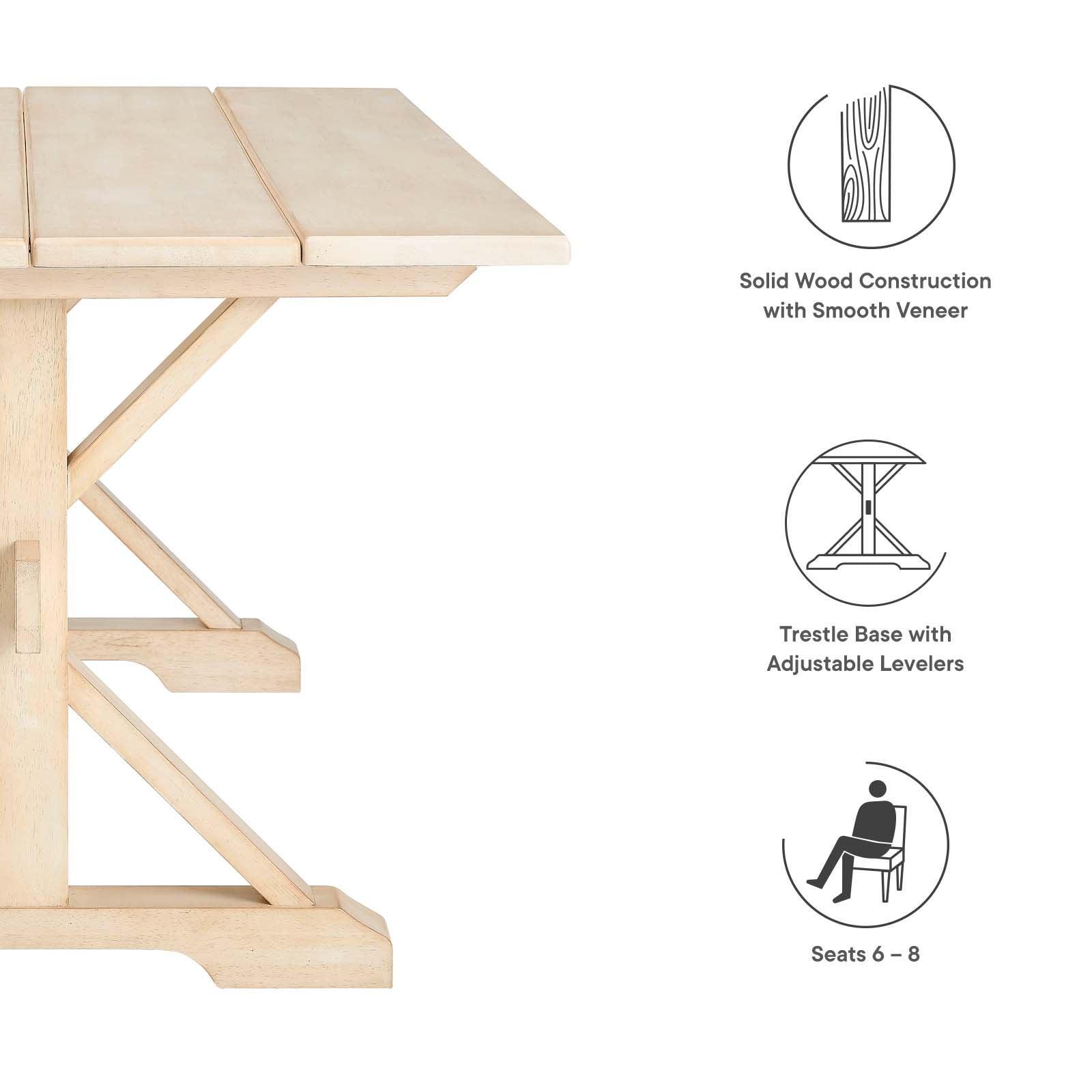 Modway Windchime 71" Wood Dining Table, EEI-4579 FredCo