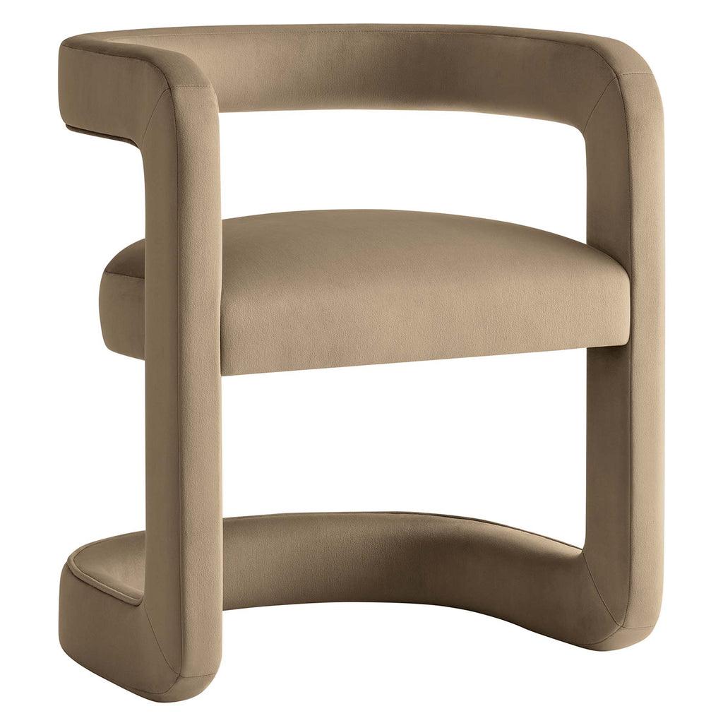 Modway Winslow Barrel Performance Velvet Dining Chair FredCo