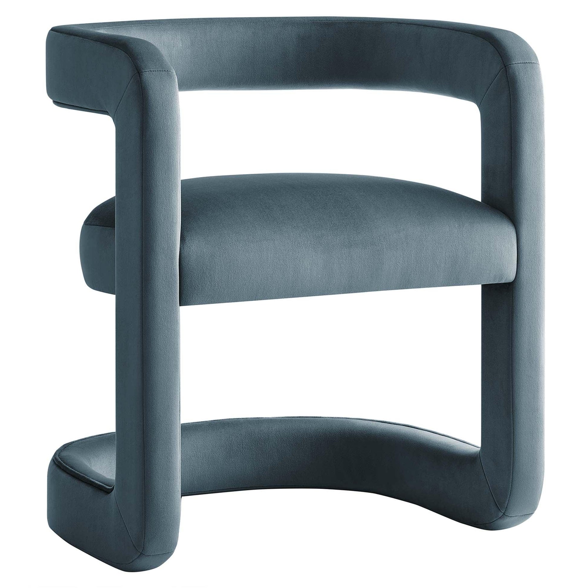 Modway Winslow Barrel Performance Velvet Dining Chair FredCo