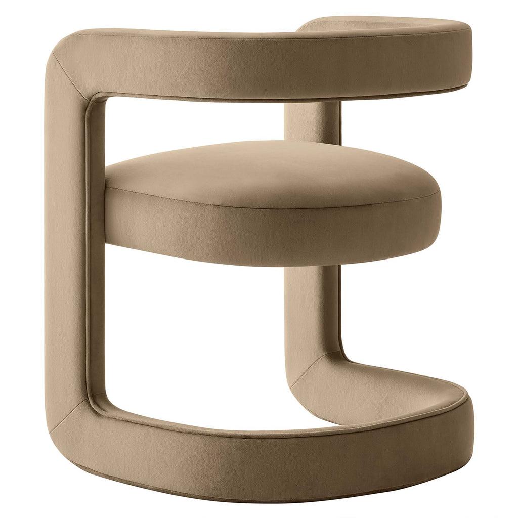 Modway Winslow Barrel Performance Velvet Dining Chair FredCo