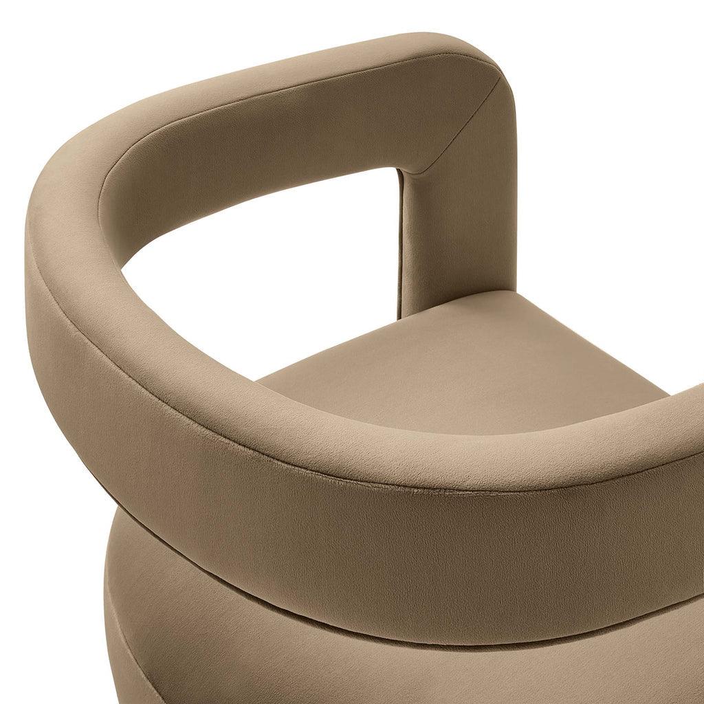 Modway Winslow Barrel Performance Velvet Dining Chair FredCo