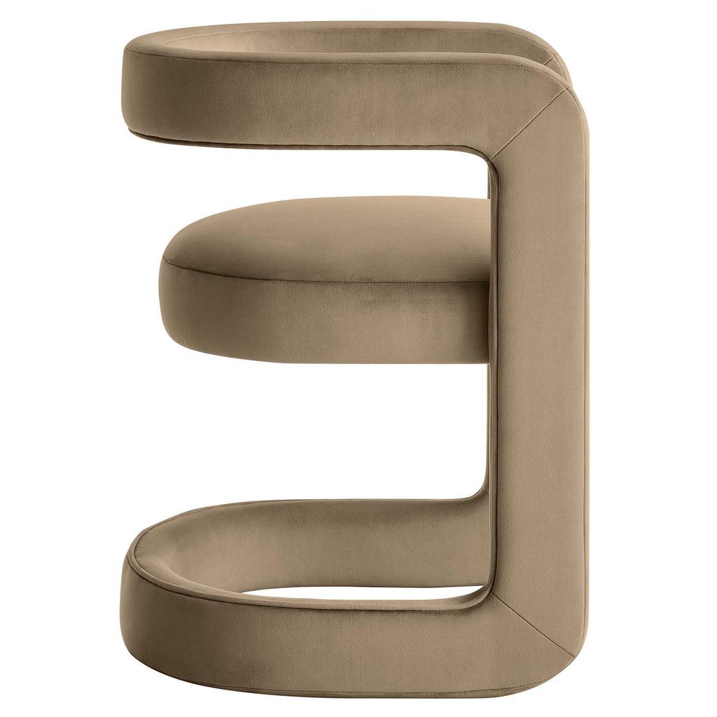 Modway Winslow Barrel Performance Velvet Dining Chair FredCo