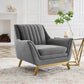 Modway Winsome Channel Tufted Performance Velvet Armchair FredCo