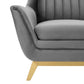 Modway Winsome Channel Tufted Performance Velvet Armchair FredCo