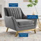 Modway Winsome Channel Tufted Performance Velvet Armchair FredCo