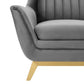 Modway Winsome Channel Tufted Performance Velvet Armchair FredCo