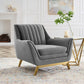 Modway Winsome Channel Tufted Performance Velvet Armchair FredCo
