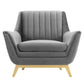 Modway Winsome Channel Tufted Performance Velvet Armchair FredCo
