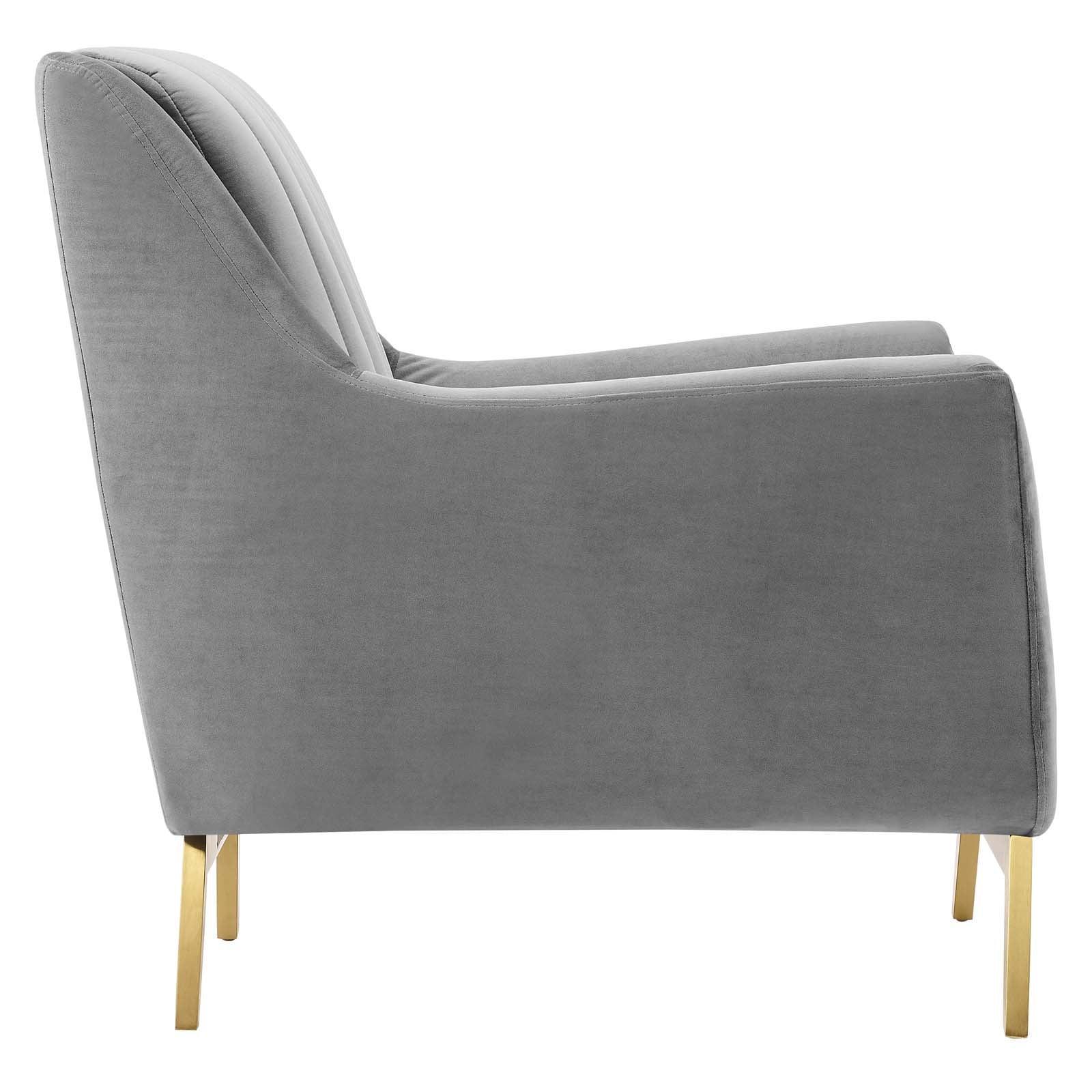 Modway Winsome Channel Tufted Performance Velvet Armchair FredCo
