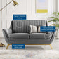 Modway Winsome Channel Tufted Performance Velvet Loveseat FredCo