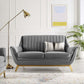Modway Winsome Channel Tufted Performance Velvet Loveseat FredCo