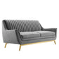 Modway Winsome Channel Tufted Performance Velvet Sofa FredCo