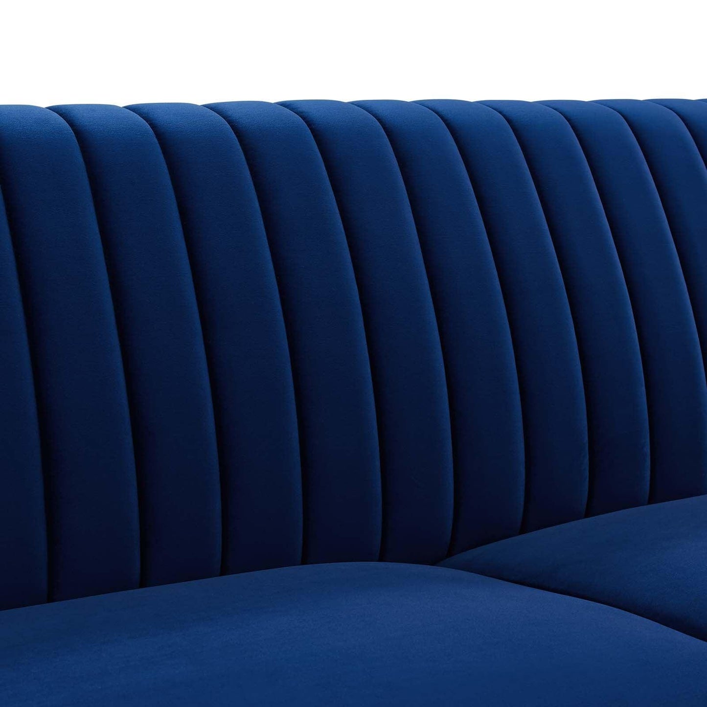 Modway Winsome Channel Tufted Performance Velvet Sofa FredCo
