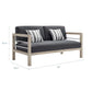 Modway Wiscasset Outdoor Patio Acacia Wood Loveseat FredCo