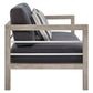 Modway Wiscasset Outdoor Patio Acacia Wood Loveseat FredCo