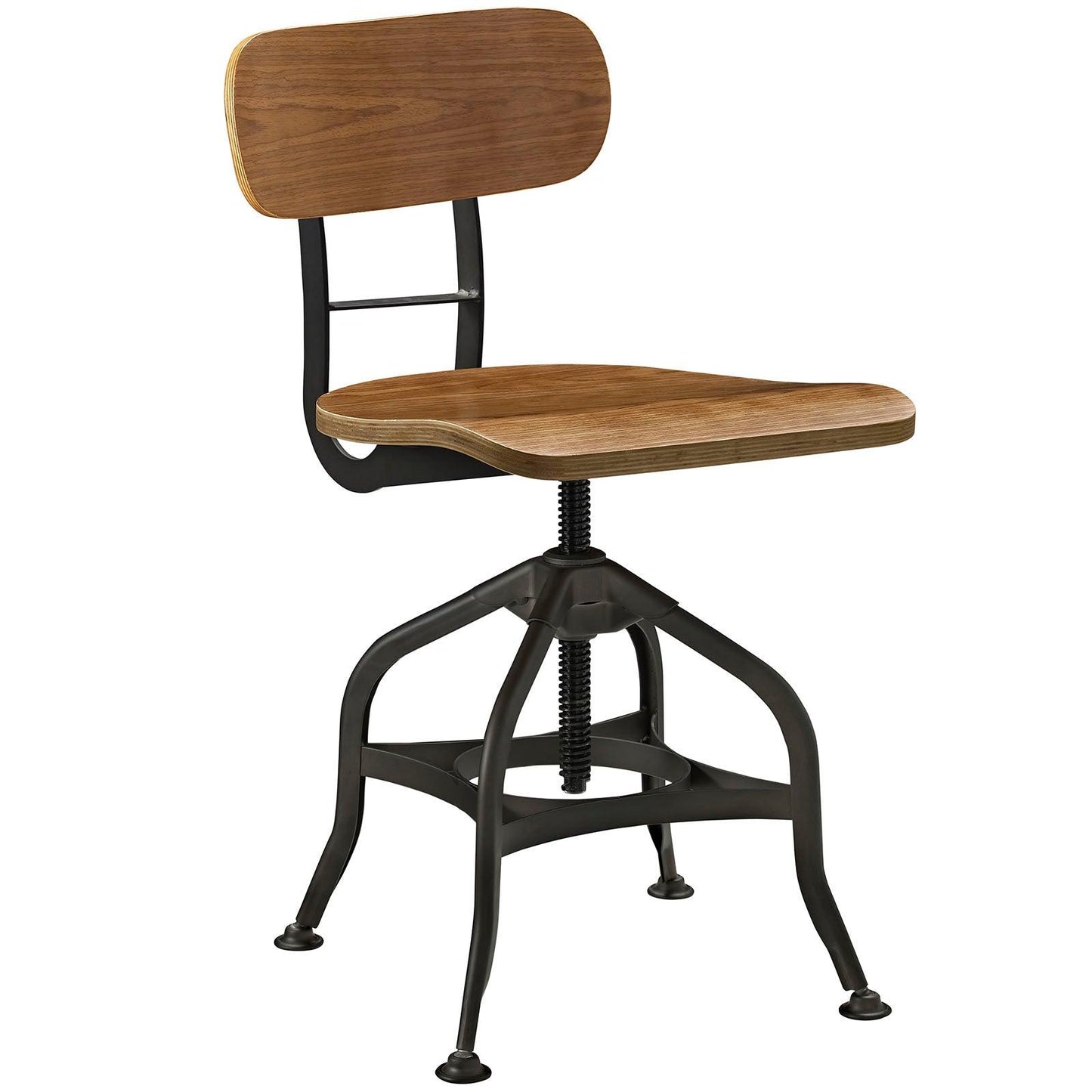 Modway Wood Dining Stool, Brown FredCo