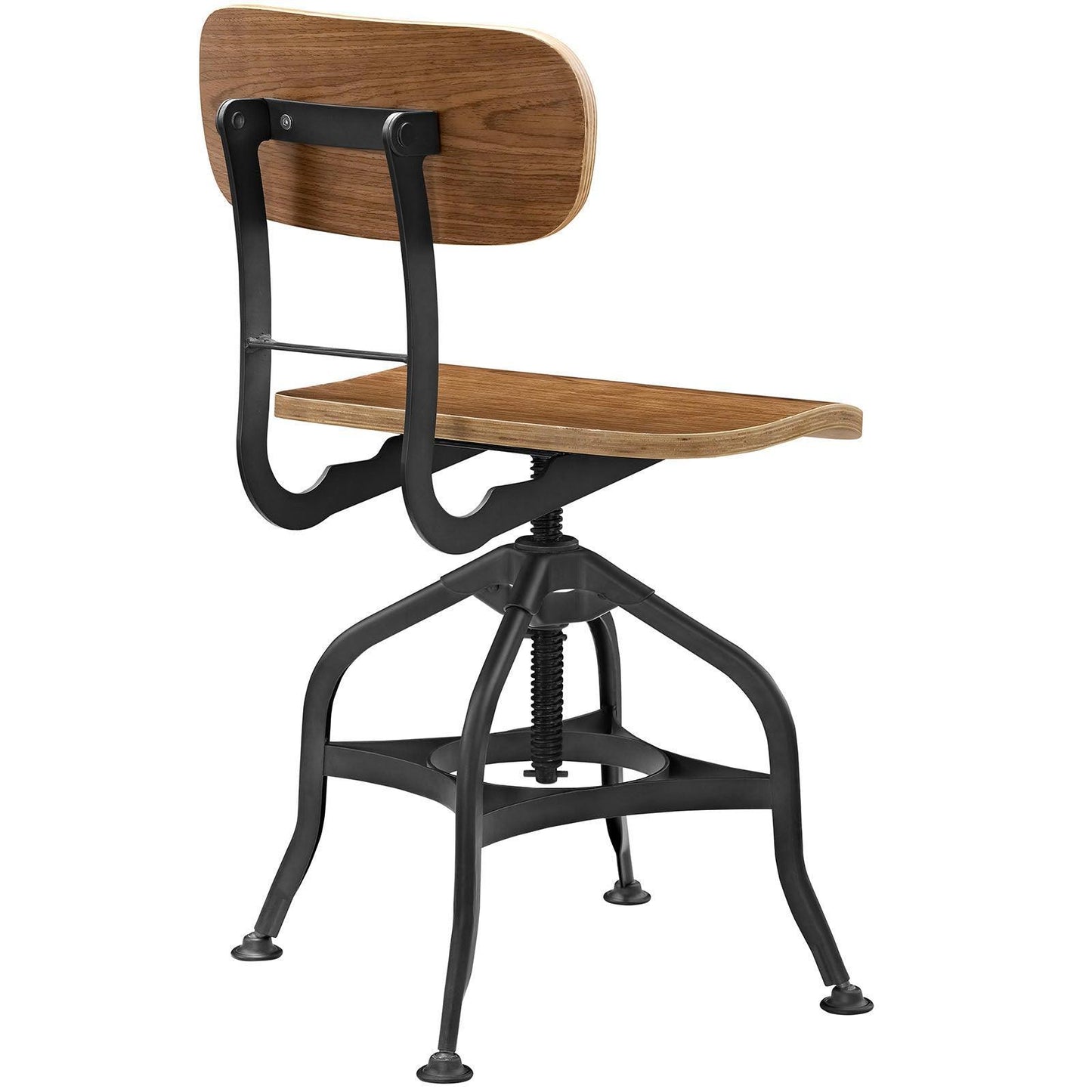 Modway Wood Dining Stool, Brown FredCo