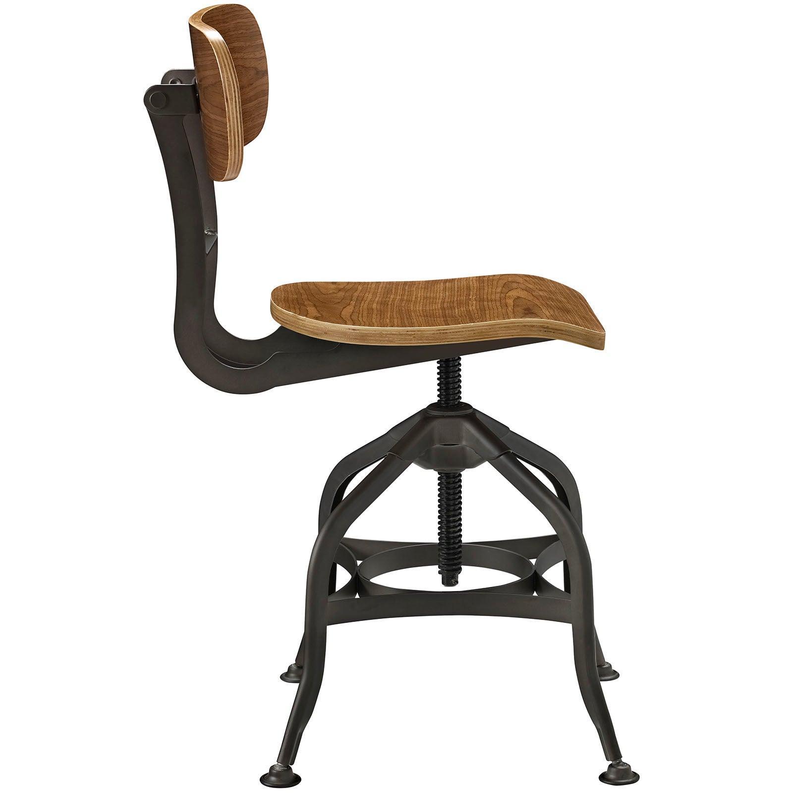 Modway Wood Dining Stool, Brown FredCo