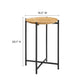 Modway Xilo Round Wood and Metal Side Table FredCo