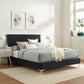 Modway Yasmine Channel Tufted Performance Velvet Full Platform Bed FredCo