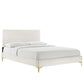 Modway Yasmine Channel Tufted Performance Velvet Full Platform Bed FredCo