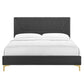 Modway Yasmine Channel Tufted Performance Velvet Full Platform Bed FredCo