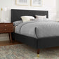 Modway Yasmine Channel Tufted Performance Velvet Queen Platform Bed FredCo