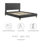 Modway Yasmine Channel Tufted Performance Velvet Queen Platform Bed FredCo
