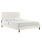 Modway Yasmine Channel Tufted Performance Velvet Queen Platform Bed FredCo