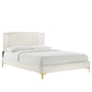 Modway Zahra Channel Tufted Performance Velvet King Platform Bed FredCo