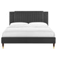 Modway Zahra Channel Tufted Performance Velvet Queen Platform Bed FredCo