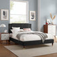 Modway Zahra Channel Tufted Performance Velvet Queen Platform Bed FredCo