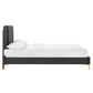 Modway Zahra Channel Tufted Performance Velvet Twin Platform Bed FredCo