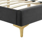 Modway Zahra Channel Tufted Performance Velvet Twin Platform Bed FredCo