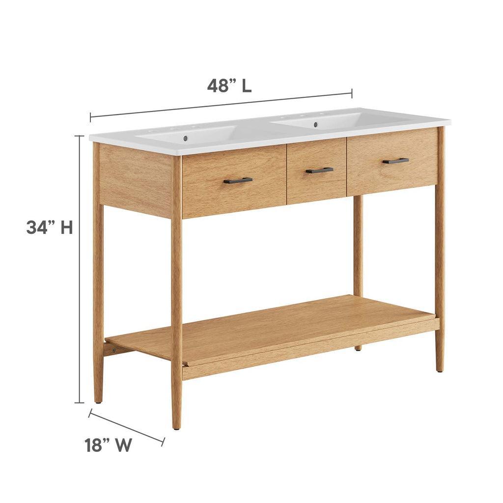 Modway Zaire 48" Double Sink Bathroom Vanity FredCo
