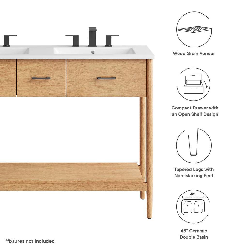 Modway Zaire 48" Double Sink Bathroom Vanity FredCo
