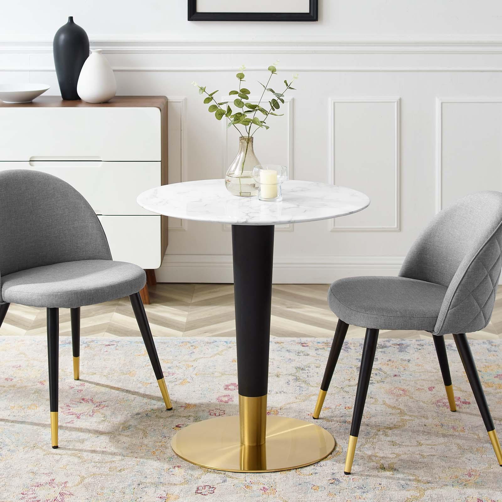 Modway Zinque 28" Artificial Marble Dining Table FredCo