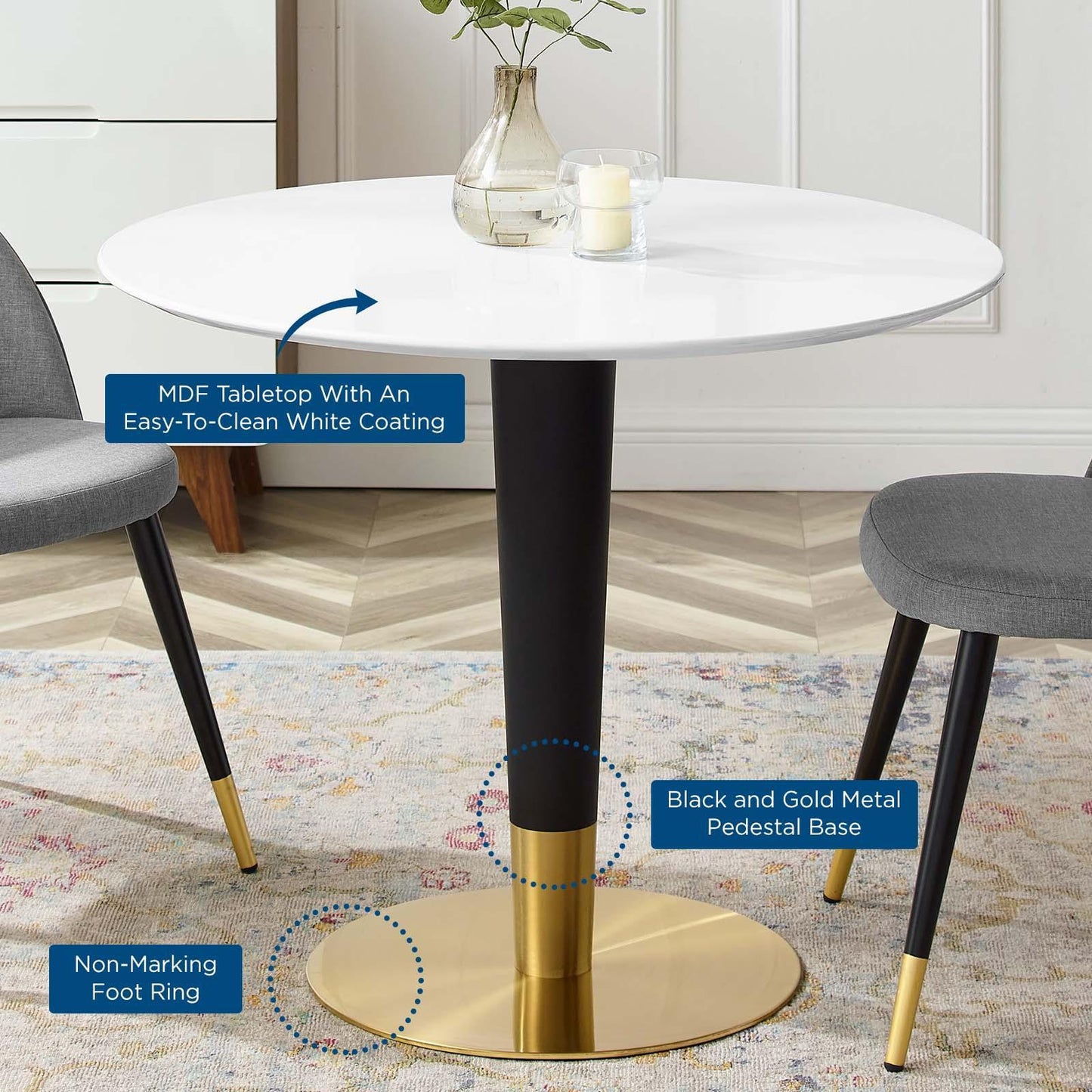 Modway Zinque 36" Dining Table FredCo