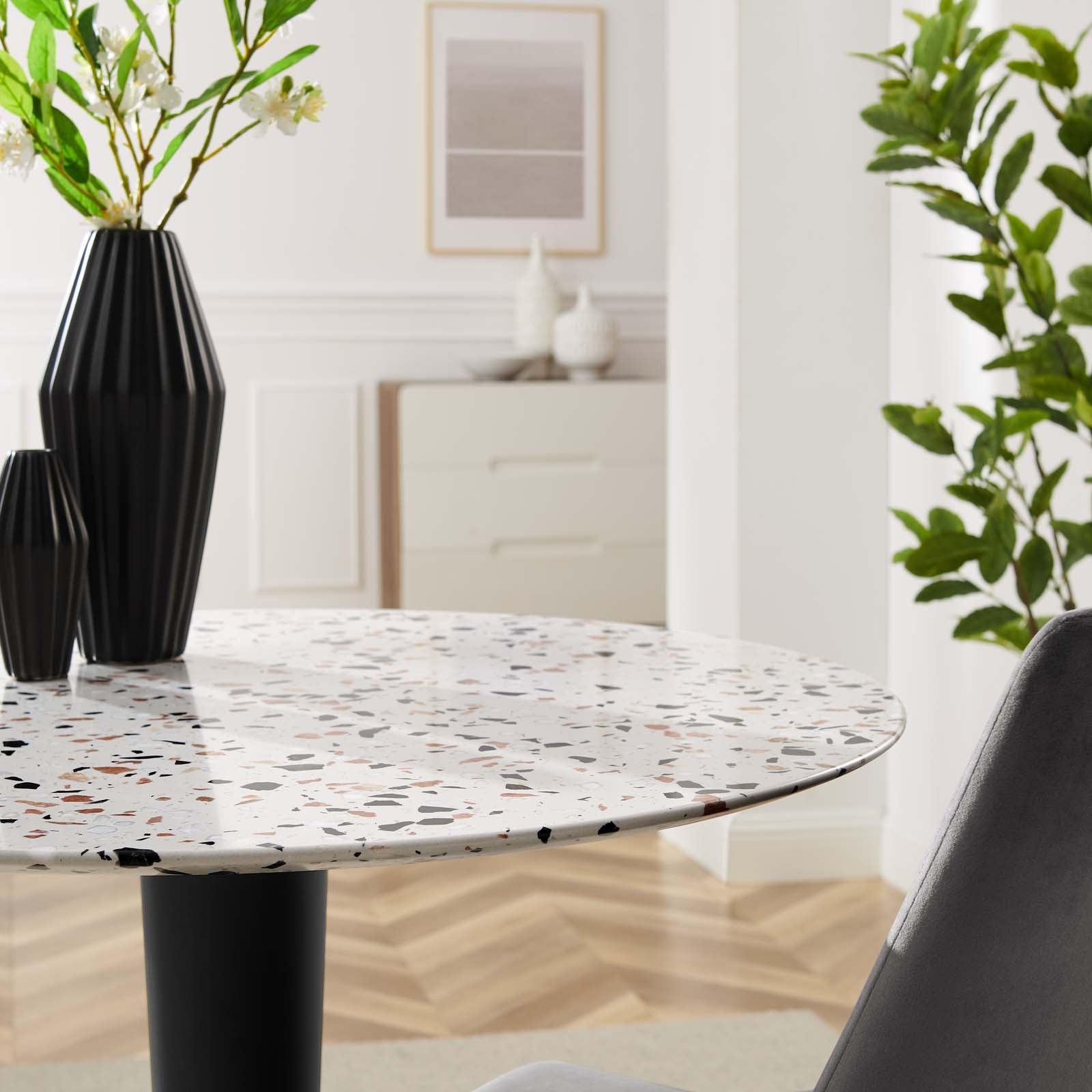 Modway Zinque 36" Round Terrazzo Dining Table FredCo