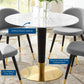 Modway Zinque 40" Artificial Marble Dining Table FredCo