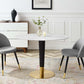 Modway Zinque 42" Oval Artificial Marble Dining Table FredCo