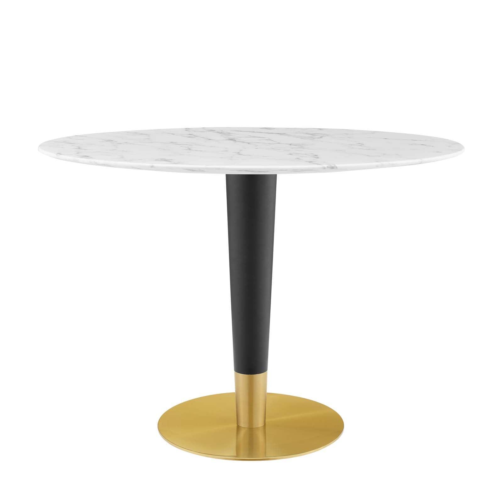 Modway Zinque 42" Oval Artificial Marble Dining Table FredCo