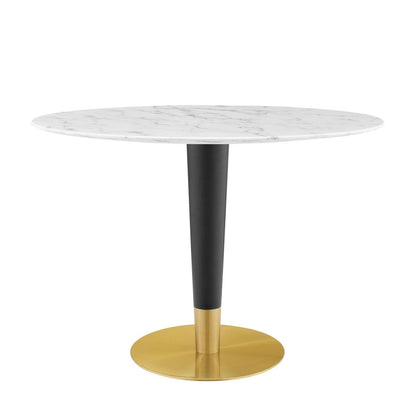 Modway Zinque 42" Oval Artificial Marble Dining Table FredCo