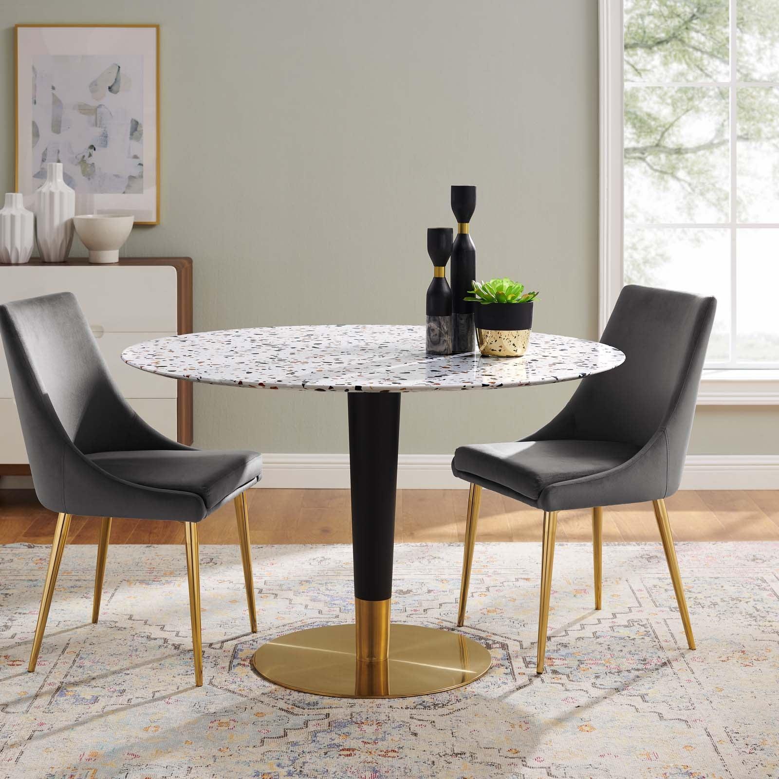 Modway Zinque 47" Round Terrazzo Dining Table FredCo